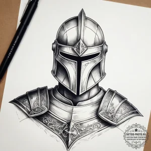 Tattoo sketch brave knight, tattoo line art,... - эскиз тату (№1758095202_0, 17.09.2025 07:46) — tattoo-photo.ru