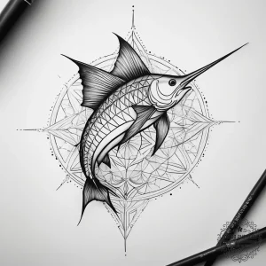 Tattoo sketch sailfish, tattoo drawing outlin... - эскиз тату (№1758095808_0, 17.09.2025 07:56) — tattoo-photo.ru