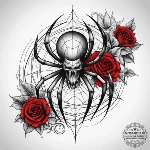 Tattoo sketch brown recluse spider, tattoo dr... - эскиз тату (№1758097616_0, 17.09.2025 08:26) — tattoo-photo.ru