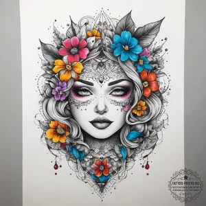 Tattoo sketch lace tattoo, artistic tattoo sk... - эскиз тату (№1758099560_0, 17.09.2025 08:59) — tattoo-photo.ru