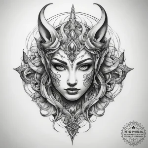 Tattoo sketch mythical tattoo - эскиз тату (№1758102980_0, 17.09.2025 09:56) — tattoo-photo.ru