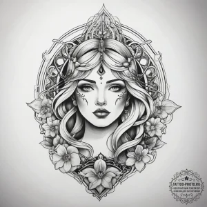 Tattoo sketch arm, concept art for tattoo, on... - эскиз тату (№1758105971_0, 17.09.2025 10:46) — tattoo-photo.ru