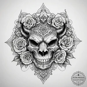 Tattoo sketch buffalo, tattoo sketch design,... - эскиз тату (№1758108782_0, 17.09.2025 11:33) — tattoo-photo.ru