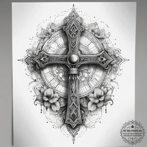 Tattoo sketch ankh (symbol of life) with a lo... - эскиз тату (№1758112422_0, 17.09.2025 12:33) — tattoo-photo.ru