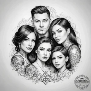 Tattoo sketch family - эскиз тату (№1758113584_0, 17.09.2025 12:53) — tattoo-photo.ru
