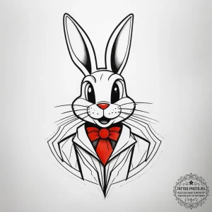 Tattoo sketch bugs bunny with marvin the mart... - эскиз тату (№1758114551_0, 17.09.2025 13:09) — tattoo-photo.ru