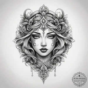 Tattoo sketch whimsical tattoo, ink illustrat... - эскиз тату (№1758114945_0, 17.09.2025 13:15) — tattoo-photo.ru