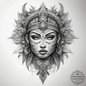 Tattoo sketch tribal pattern, tattoo line art... - эскиз тату (№1758118867_0, 17.09.2025 14:21) — tattoo-photo.ru