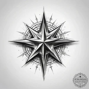 Tattoo sketch magical star - эскиз тату (№1758119256_0, 17.09.2025 14:27) — tattoo-photo.ru
