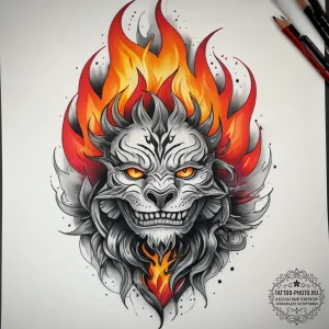 Tattoo sketch fire, artistic tattoo sketch, v... - эскиз тату (№1758119837_0, 17.09.2025 14:37) — tattoo-photo.ru