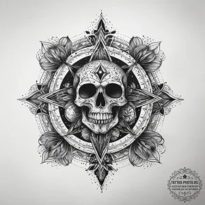 Tattoo sketch cosmic beginning, tattoo flash... - эскиз тату (№1758121589_0, 17.09.2025 15:06) — tattoo-photo.ru