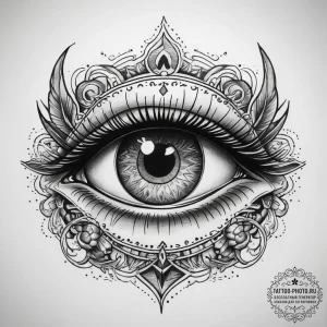 Tattoo sketch beast eye tattoo, ink illustrat... - эскиз тату (№1758122171_0, 17.09.2025 15:16) — tattoo-photo.ru