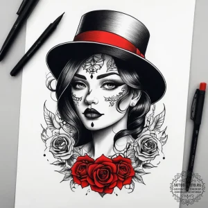 Tattoo sketch papercraft a paper hat, tattoo... - эскиз тату (№1758123333_0, 17.09.2025 15:35) — tattoo-photo.ru