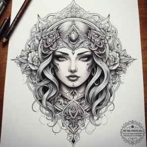 Tattoo sketch spiritual spirit, tattoo line a... - эскиз тату (№1758124111_0, 17.09.2025 15:48) — tattoo-photo.ru