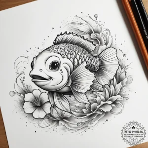 Tattoo sketch finding nemo clownfish, tattoo... - эскиз тату (№1758126699_0, 17.09.2025 16:31) — tattoo-photo.ru