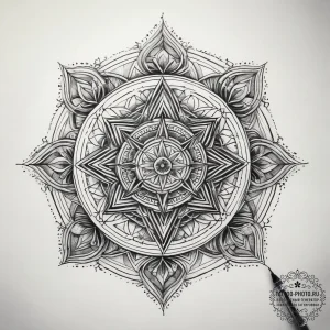 Tattoo sketch holy person, concept art for ta... - эскиз тату (№1758127113_0, 17.09.2025 16:38) — tattoo-photo.ru