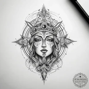 Tattoo sketch holy foundation, tattoo line ar... - эскиз тату (№1758131087_0, 17.09.2025 17:44) — tattoo-photo.ru