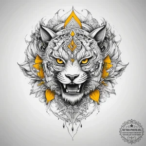 Tattoo sketch yellow - эскиз тату (№1758131288_0, 17.09.2025 17:48) — tattoo-photo.ru