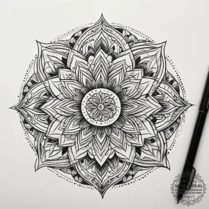 Tattoo sketch nymph flower, tattoo flash shee... - эскиз тату (№1758132918_0, 17.09.2025 18:15) — tattoo-photo.ru