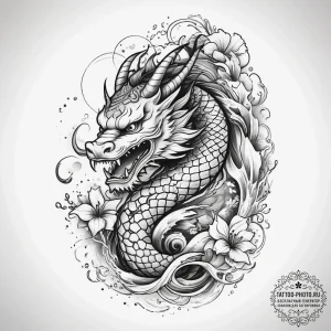 Tattoo sketch fantasy, concept art for tattoo... - эскиз тату (№1758133927_0, 17.09.2025 18:32) — tattoo-photo.ru