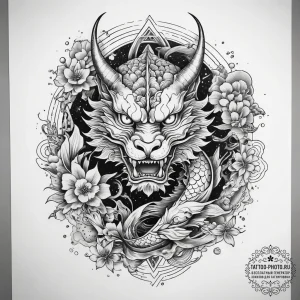 Tattoo sketch cosmic cosmos, artistic tattoo... - эскиз тату (№1758135591_0, 17.09.2025 18:59) — tattoo-photo.ru
