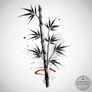 Tattoo sketch a bamboo stalk, concept art for... - эскиз тату (№1758136594_0, 17.09.2025 19:16) — tattoo-photo.ru