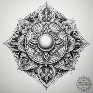Tattoo sketch pearl tattoo, concept art for t... - эскиз тату (№1758137991_0, 17.09.2025 19:39) — tattoo-photo.ru