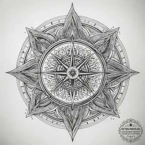 Tattoo sketch compass, tattoo sketch design,... - эскиз тату (№1758138378_0, 17.09.2025 19:46) — tattoo-photo.ru