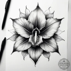 Tattoo sketch corpse flower, ink illustration... - эскиз тату (№1758139783_0, 17.09.2025 20:09) — tattoo-photo.ru