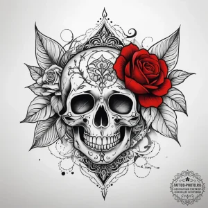 Tattoo sketch орнамент из листьев, tattoo fla... - эскиз тату (№1758141783_0, 17.09.2025 20:43) — tattoo-photo.ru