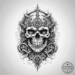 биомеханика (bio-mechanical) - эскиз тату (№1758149312_0, 17.09.2025 22:48) — tattoo-photo.ru