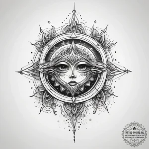 Tattoo sketch cosmic life - эскиз тату (№1758150293_0, 17.09.2025 23:04) — tattoo-photo.ru