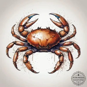 Tattoo sketch cancer crab, ink illustration f... - эскиз тату (№1758153502_0, 17.09.2025 23:58) — tattoo-photo.ru