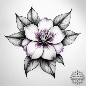 Tattoo sketch lilac flower - эскиз тату (№1758153907_0, 18.09.2025 00:05) — tattoo-photo.ru