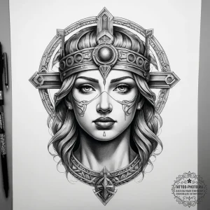 Tattoo sketch roman mythology, artistic tatto... - эскиз тату (№1758155288_0, 18.09.2025 00:28) — tattoo-photo.ru