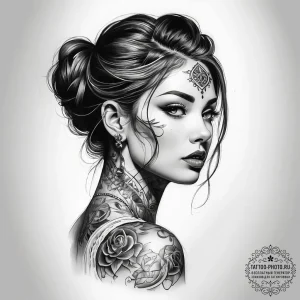 Tattoo sketch reflection - эскиз тату (№1758155685_0, 18.09.2025 00:34) — tattoo-photo.ru