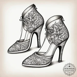 Tattoo sketch high heel tattoo, tattoo flash... - эскиз тату (№1758155885_0, 18.09.2025 00:38) — tattoo-photo.ru