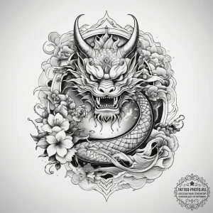 Tattoo sketch jade, tattoo line art, black ou... - эскиз тату (№1758158871_0, 18.09.2025 01:27) — tattoo-photo.ru