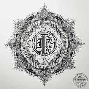 Tattoo sketch arabic calligraphy faith, tatto... - эскиз тату (№1758159654_0, 18.09.2025 01:40) — tattoo-photo.ru
