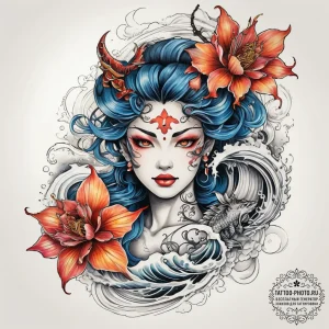 Tattoo sketch witch tattoo, artistic tattoo s... - эскиз тату (№1758165252_0, 18.09.2025 03:14) — tattoo-photo.ru