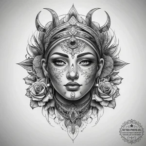 Tattoo sketch spiritual narrative, artistic t... - эскиз тату (№1758165650_0, 18.09.2025 03:20) — tattoo-photo.ru