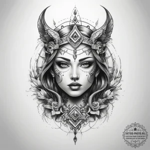 Tattoo sketch spirit - эскиз тату (№1758167453_0, 18.09.2025 03:50) — tattoo-photo.ru