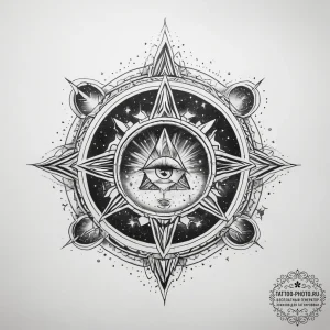 Tattoo sketch cosmic history - эскиз тату (№1758170471_0, 18.09.2025 04:41) — tattoo-photo.ru