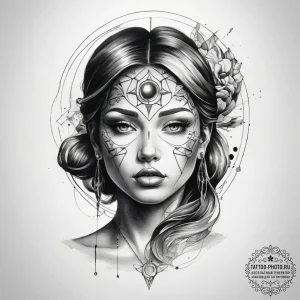Tattoo sketch cosmic person - эскиз тату (№1758171441_0, 18.09.2025 04:57) — tattoo-photo.ru