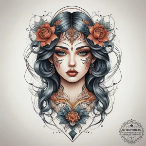 Tattoo sketch clay, artistic tattoo sketch, n... - эскиз тату (№1758172989_0, 18.09.2025 05:23) — tattoo-photo.ru