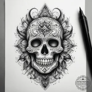 Tattoo sketch metal, ink illustration for tat... - эскиз тату (№1758173376_0, 18.09.2025 05:29) — tattoo-photo.ru