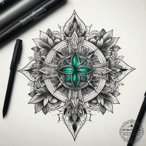 Tattoo sketch emerald, tattoo flash sheet des... - эскиз тату (№1758175311_0, 18.09.2025 06:01) — tattoo-photo.ru