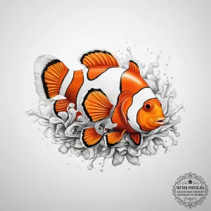 Tattoo sketch clownfish - эскиз тату (№1758176862_0, 18.09.2025 06:27) — tattoo-photo.ru