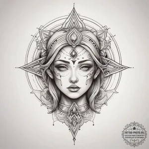 Tattoo sketch cosmic person, concept art for... - эскиз тату (№1758179633_0, 18.09.2025 07:13) — tattoo-photo.ru