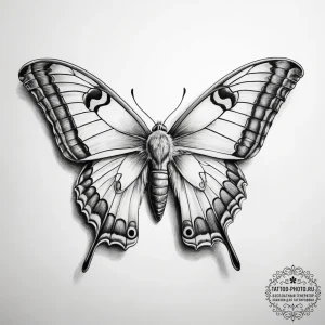 Tattoo sketch promethea moth - эскиз тату (№1758180696_0, 18.09.2025 07:31) — tattoo-photo.ru